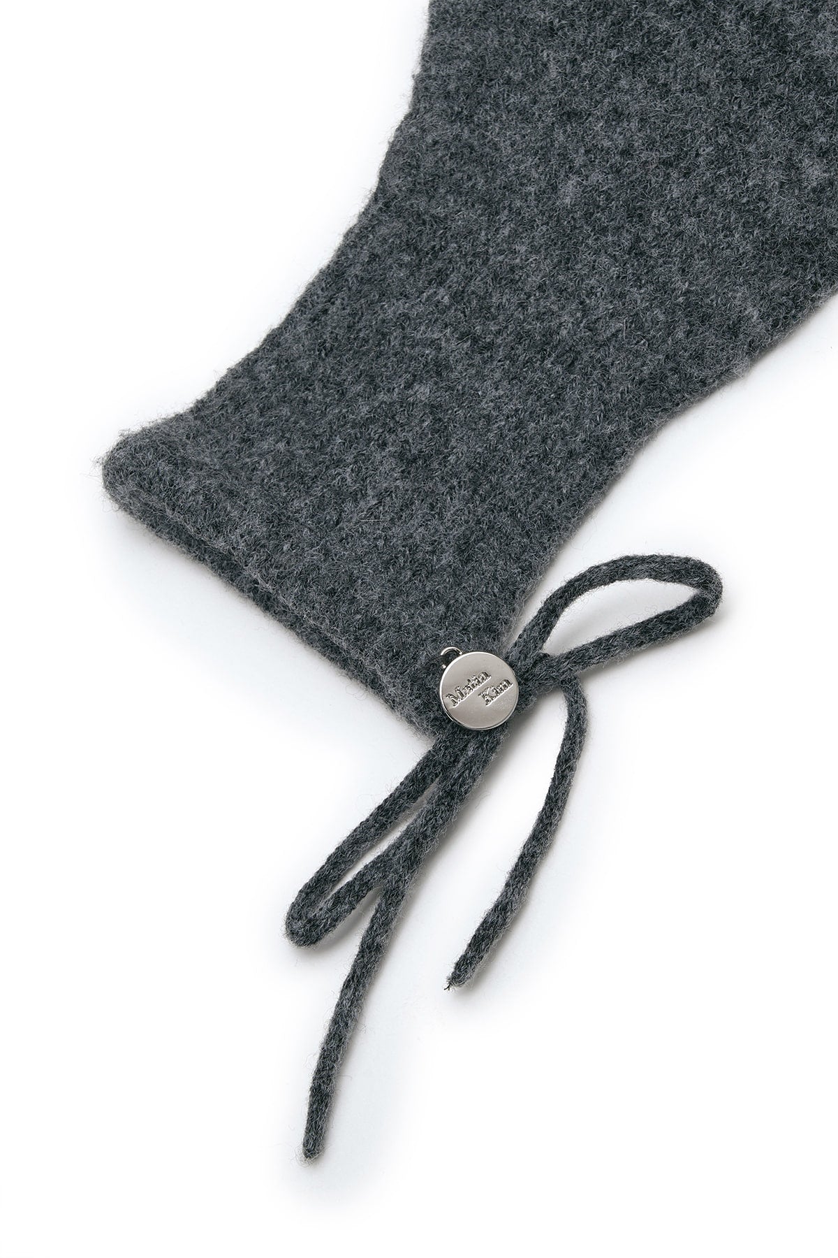 Matinkim Matin Kim Ribbon Finger Hole Gloves IN Charcoal