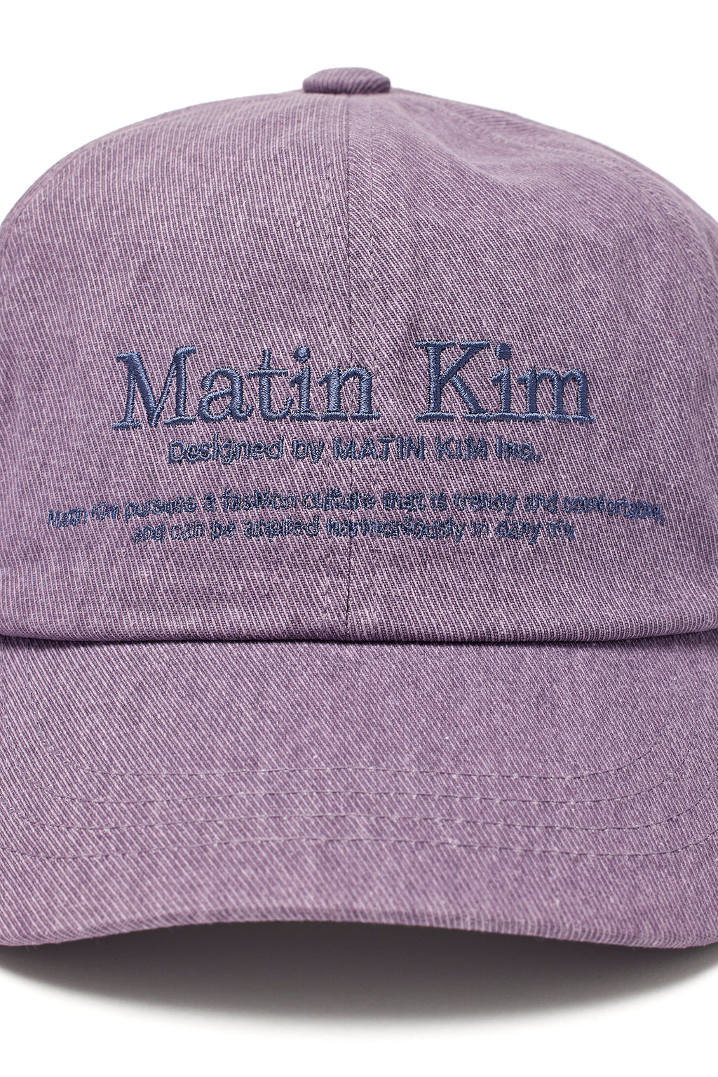 [matinkim] MATIN HERITAGE FLAT BRIM CAP IN PURPLE