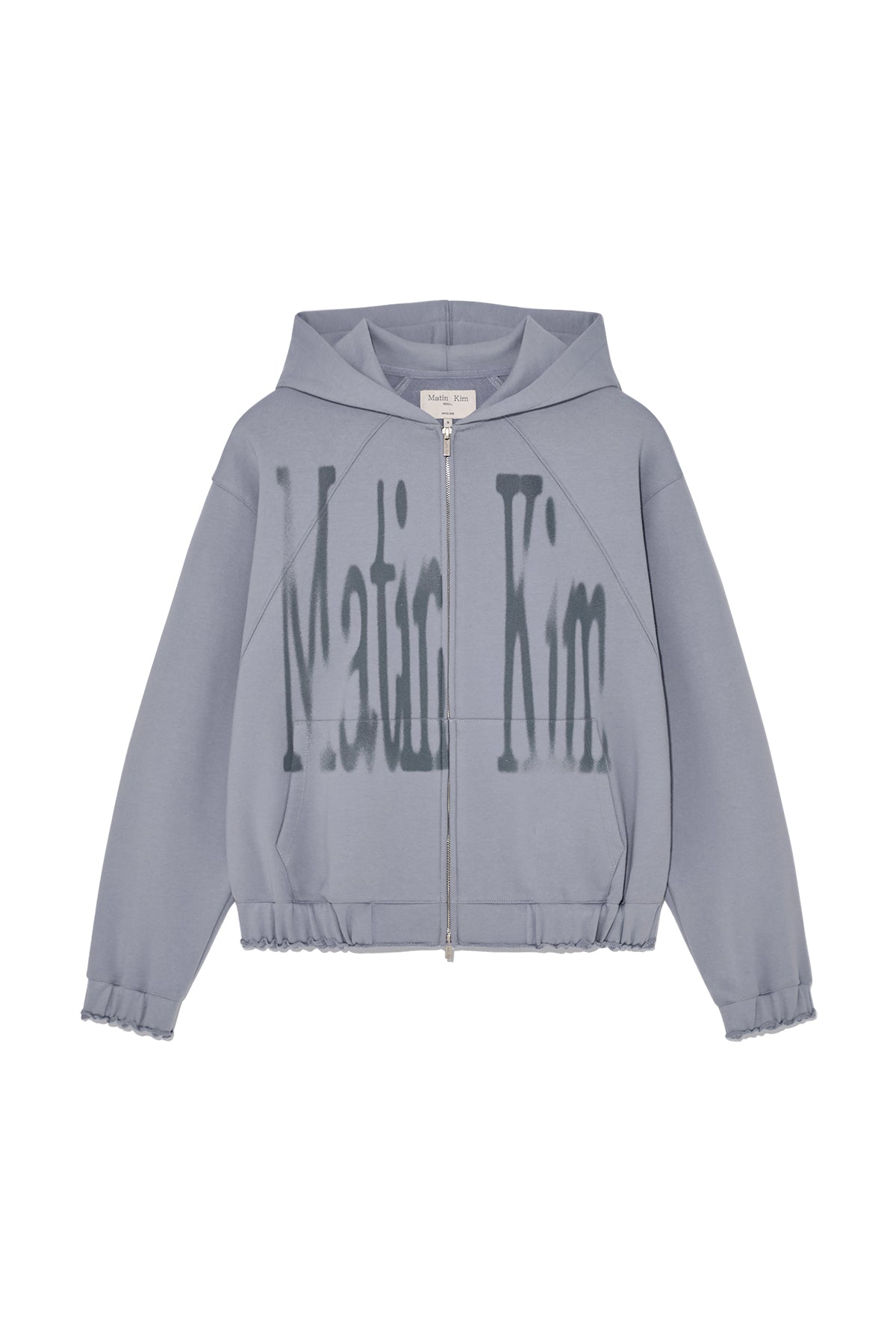 Matinkim Big Logo Hoody Zip UP IN Smoke Blue
