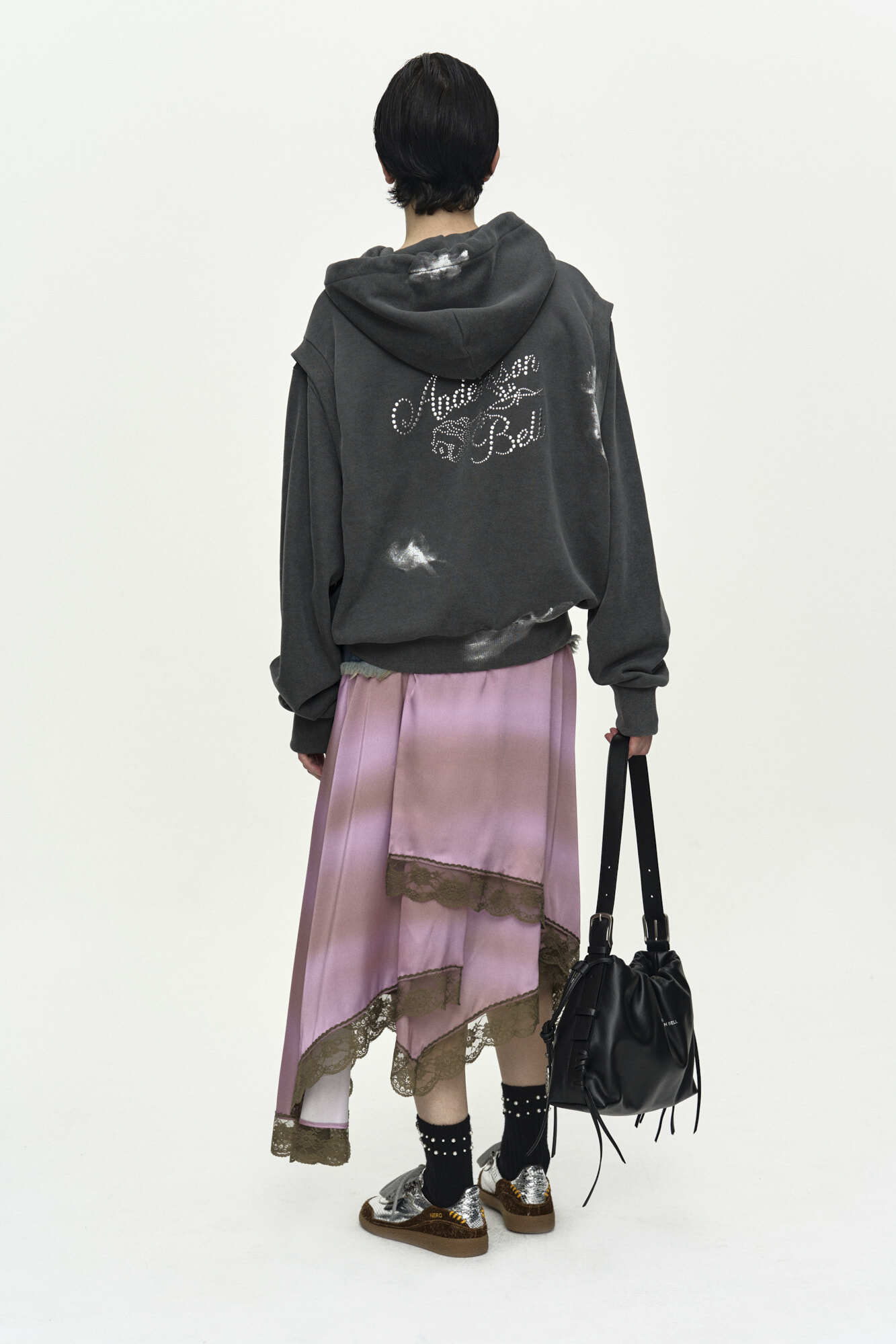 Andersson Bell Metallic Painted Layered Hoodie
