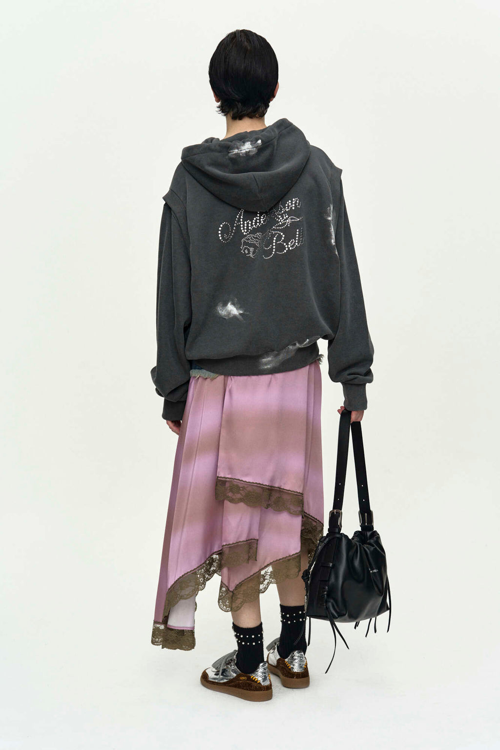 Andersson Bell Metallic Painted Layered Hoodie