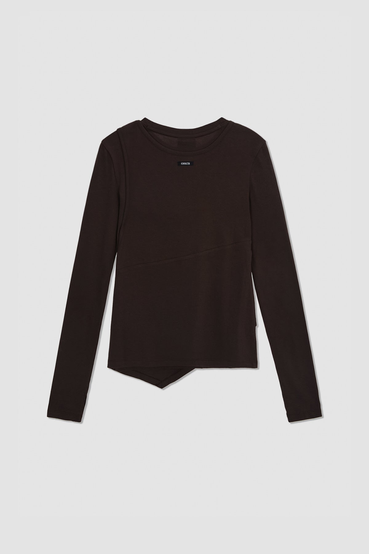 Matinkim Twist Strap Long Sleeve Top IN Brown