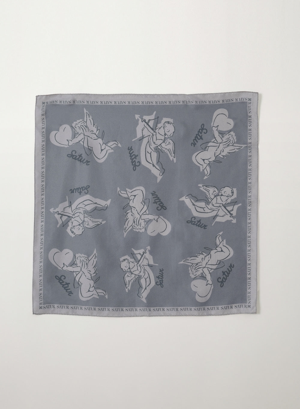 [satur] Angel Silk Scarf - Charcoal