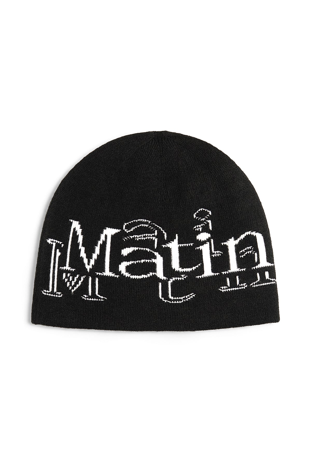 Matinkim Stroke Logo Jacquard Beanie IN Black
