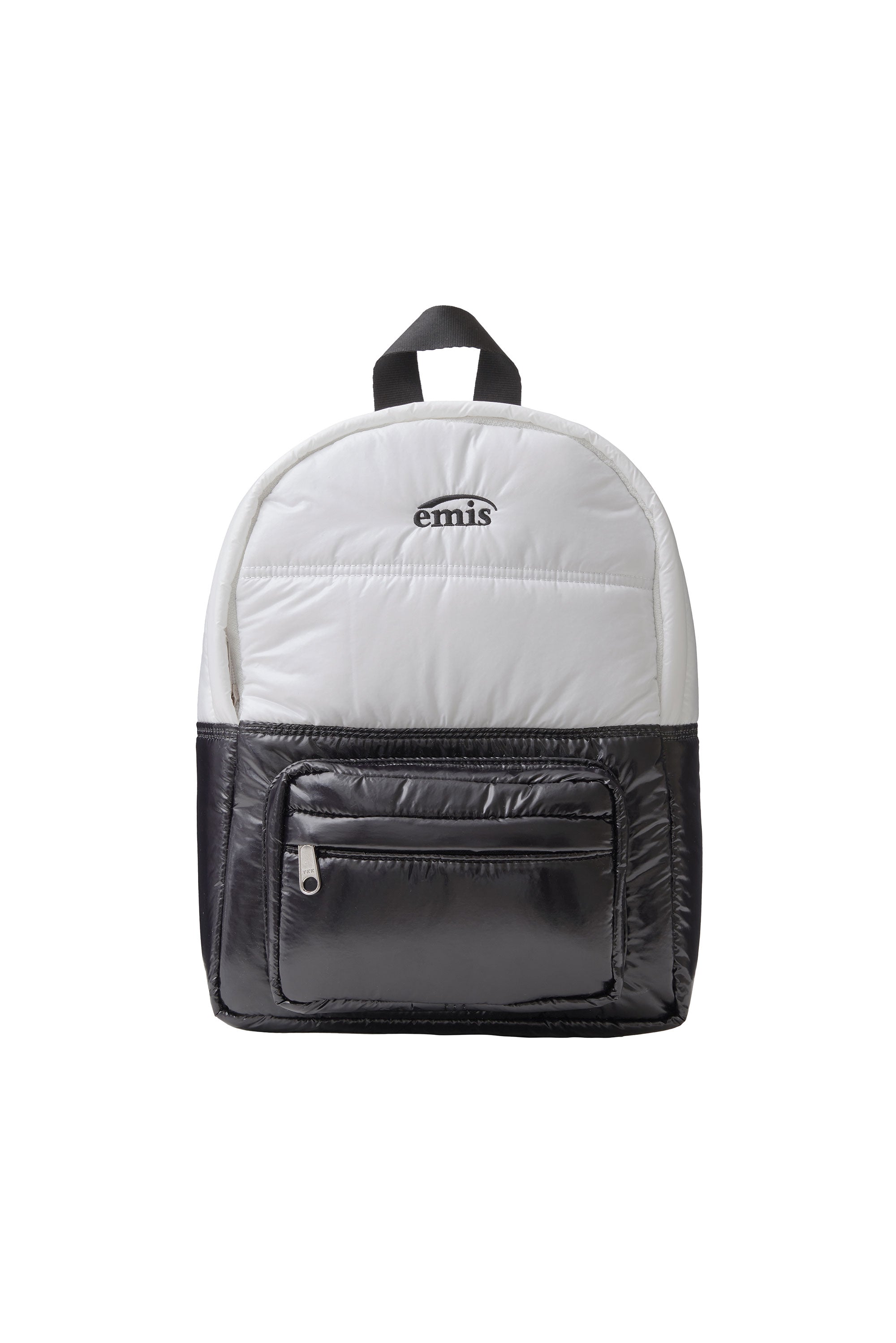 GLOSSY PADDED MINI BACKPACK-WHITE