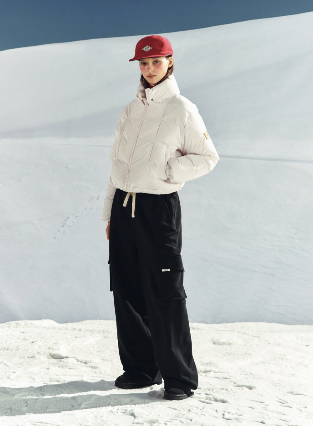 [satur] Cargo Wide Sweatpants - Black