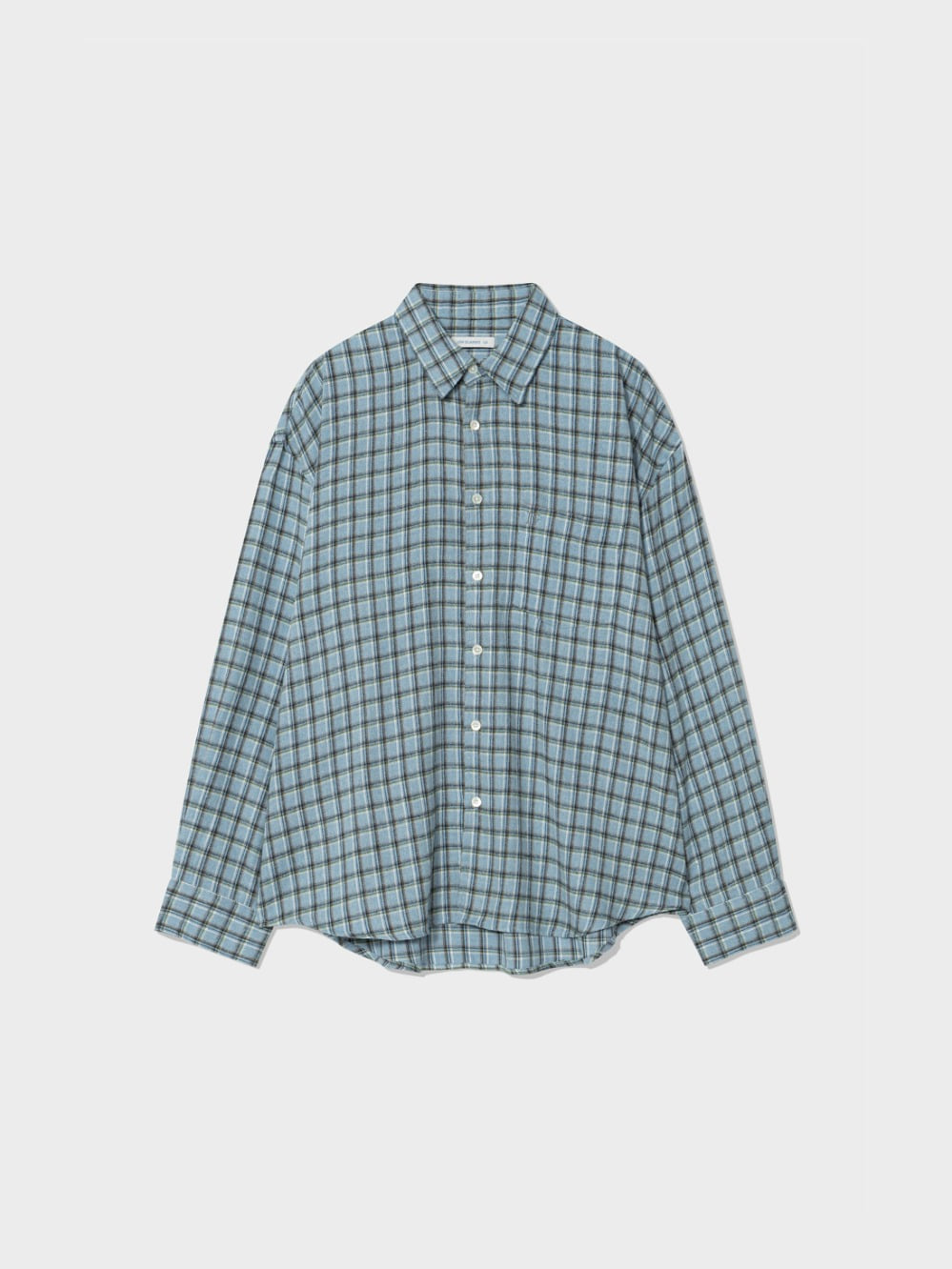 Low Classic Oversized Flannel Shirt - Blue Check