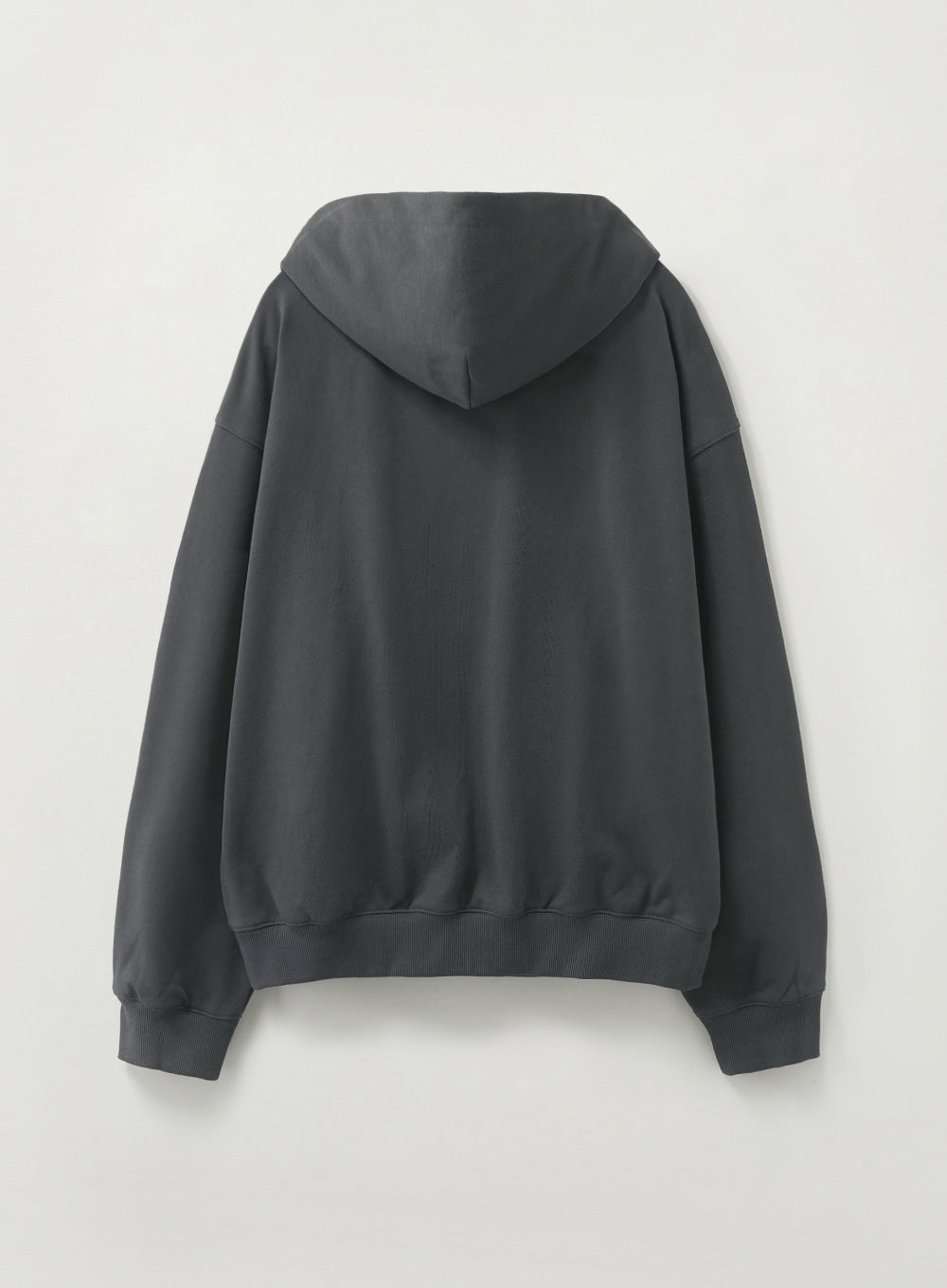 [satur] Small Rivet Applique Pocket Logo Hoodie - Charcoal