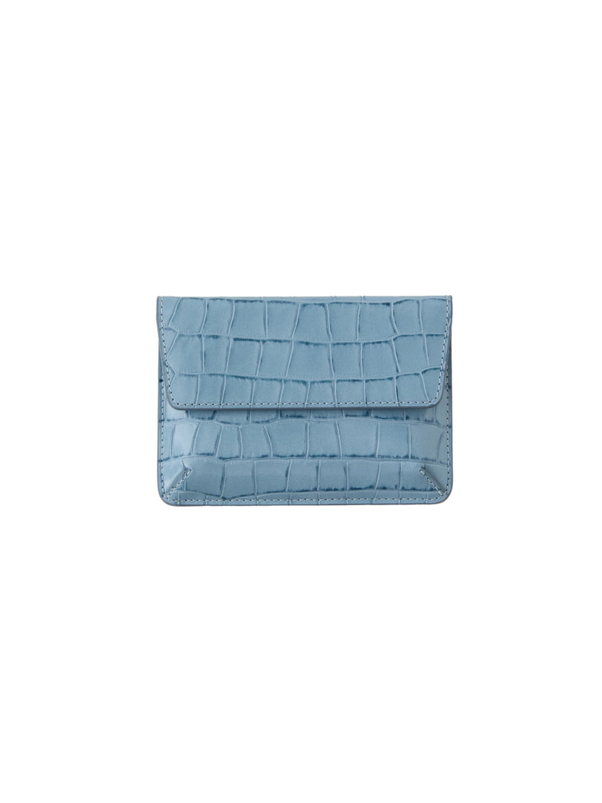 GLOWNY G Crack Leather Card Wallet (Blue)