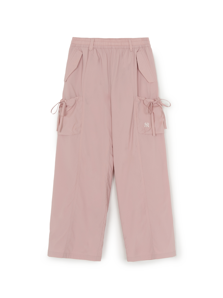 MLB Korea Women's Gorpcore Super Light Weight Ribbon Cargo Semi Wide Pants