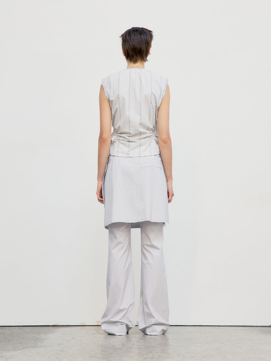 Low Classic New Layered Wrap Skirt Pants Grey