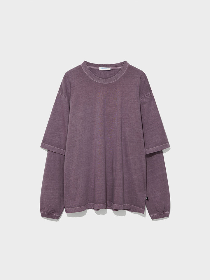 Low Classic Oversized Lc Layered Tee Lilac