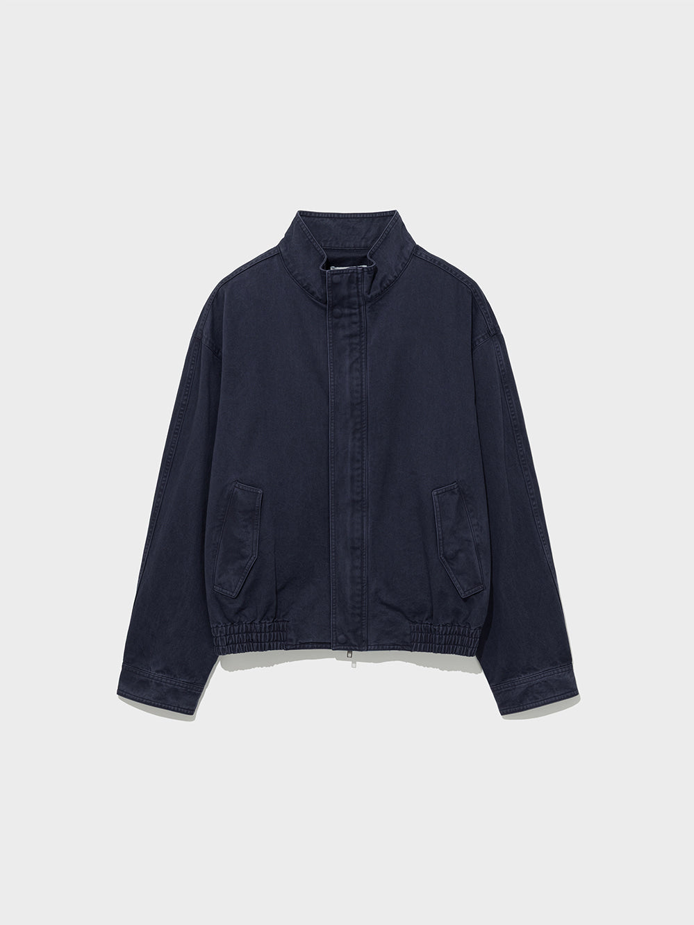 Low Classic Washed Cotton Jumper Navy Blue
