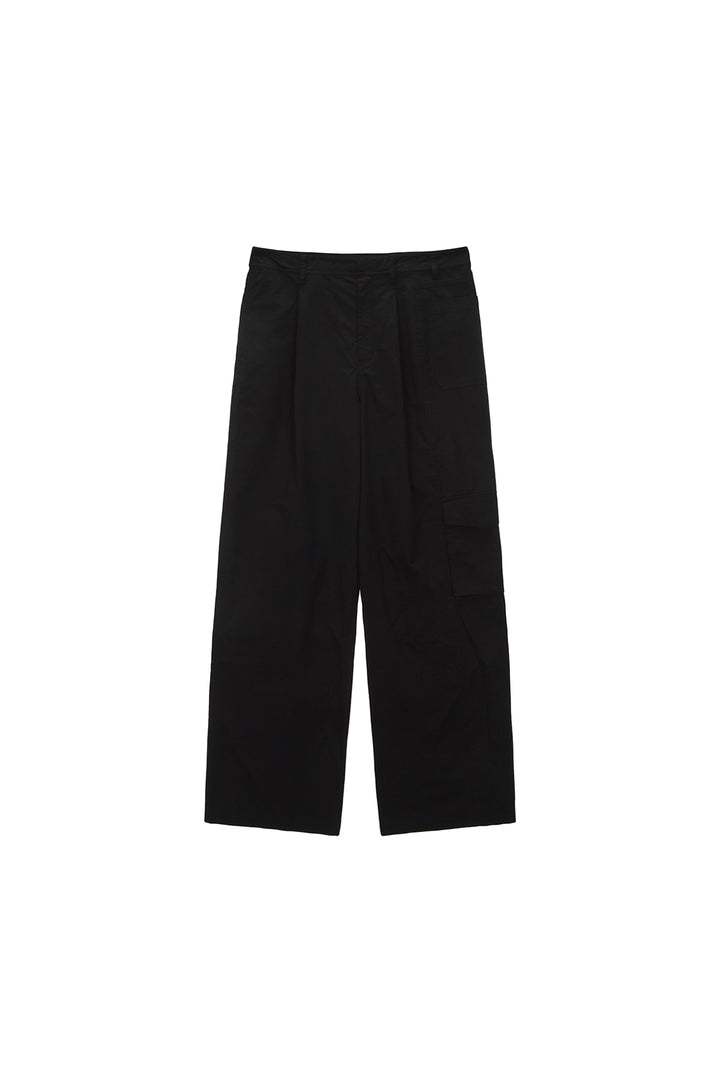 Matinkim Asymmetric Chino Trouser For Men IN Black