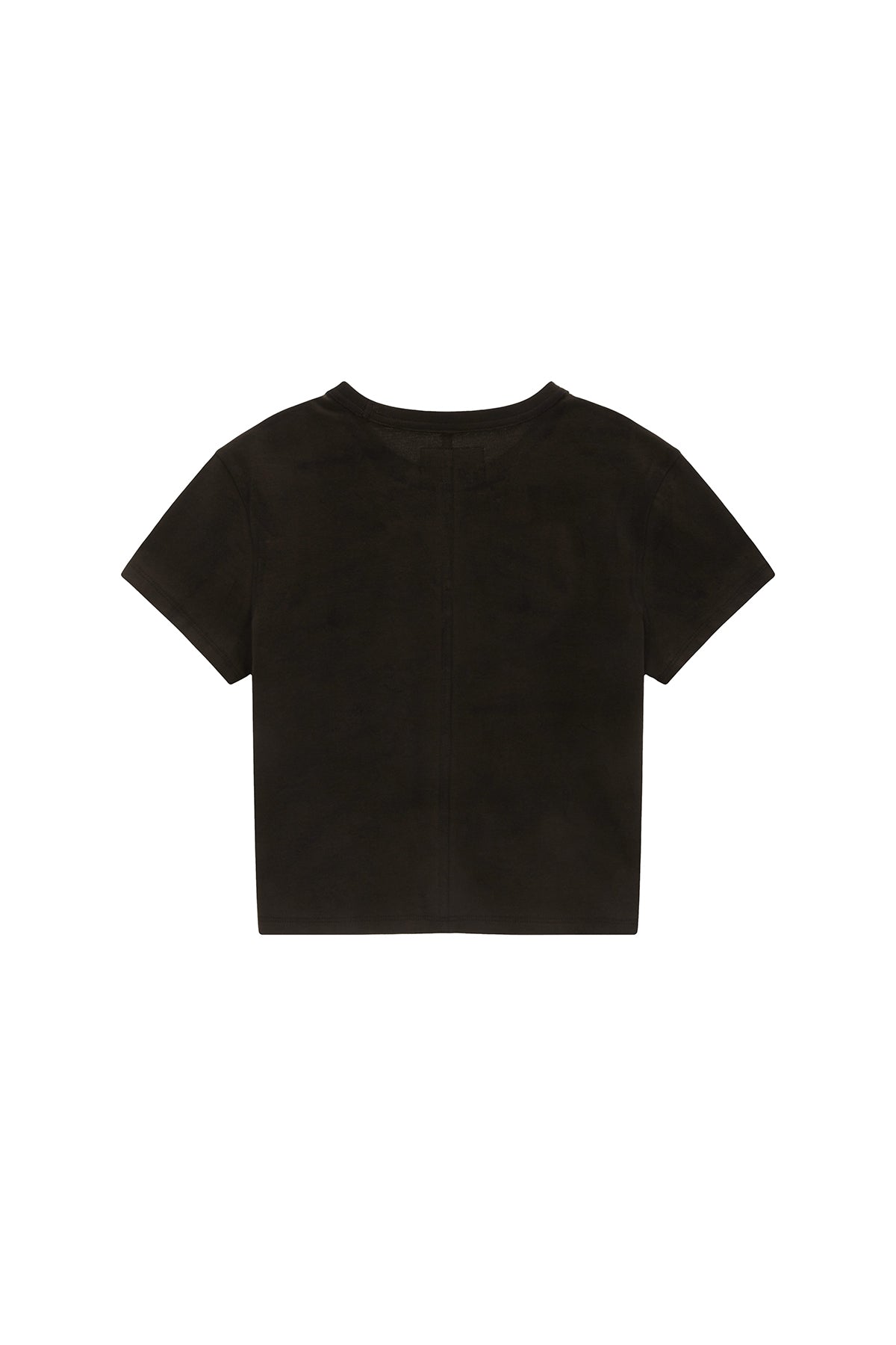 [matinkim] STENCIL PRINTING LOGO CROP TOP IN BROWN