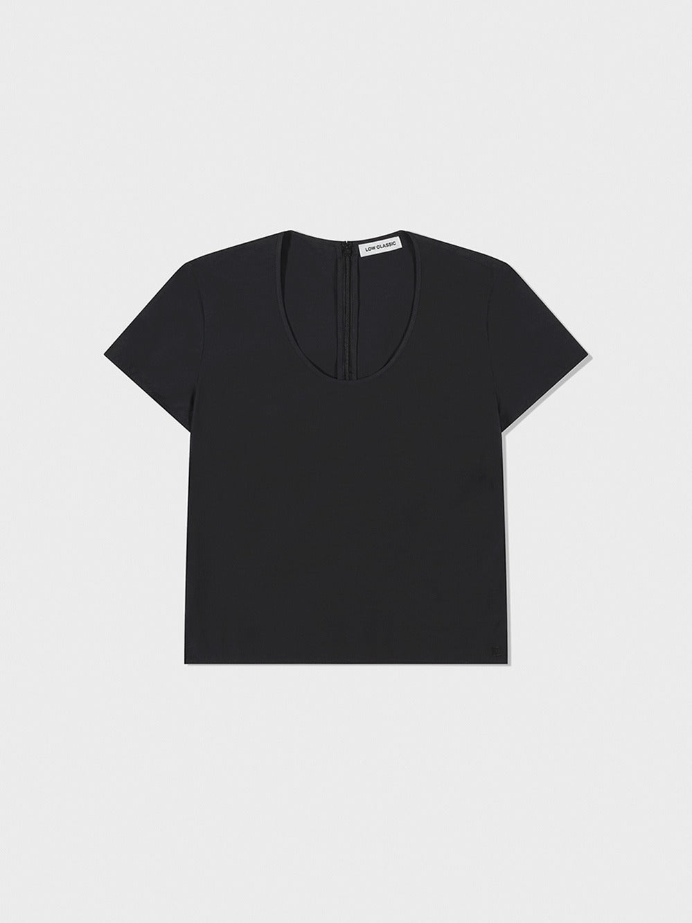 Low Classic U-Neck Logo Blouse Black