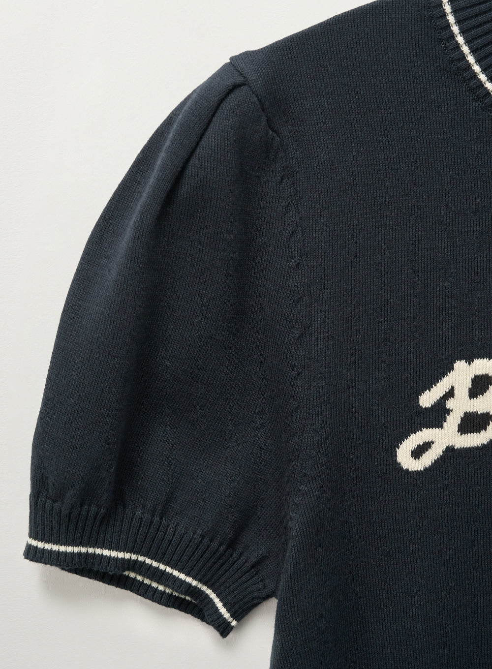 [satur] (W) Bon Voyage Puff Knit - Navy