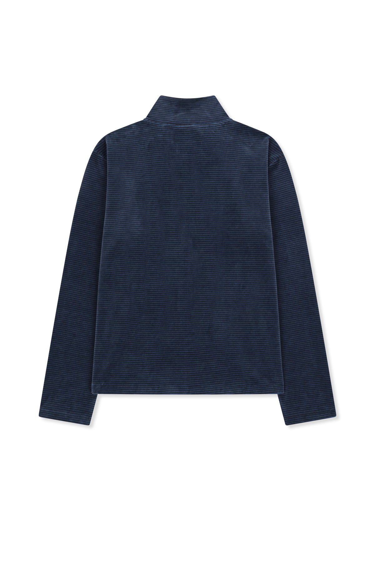 Matinkim Striped Velour Zip UP IN Navy