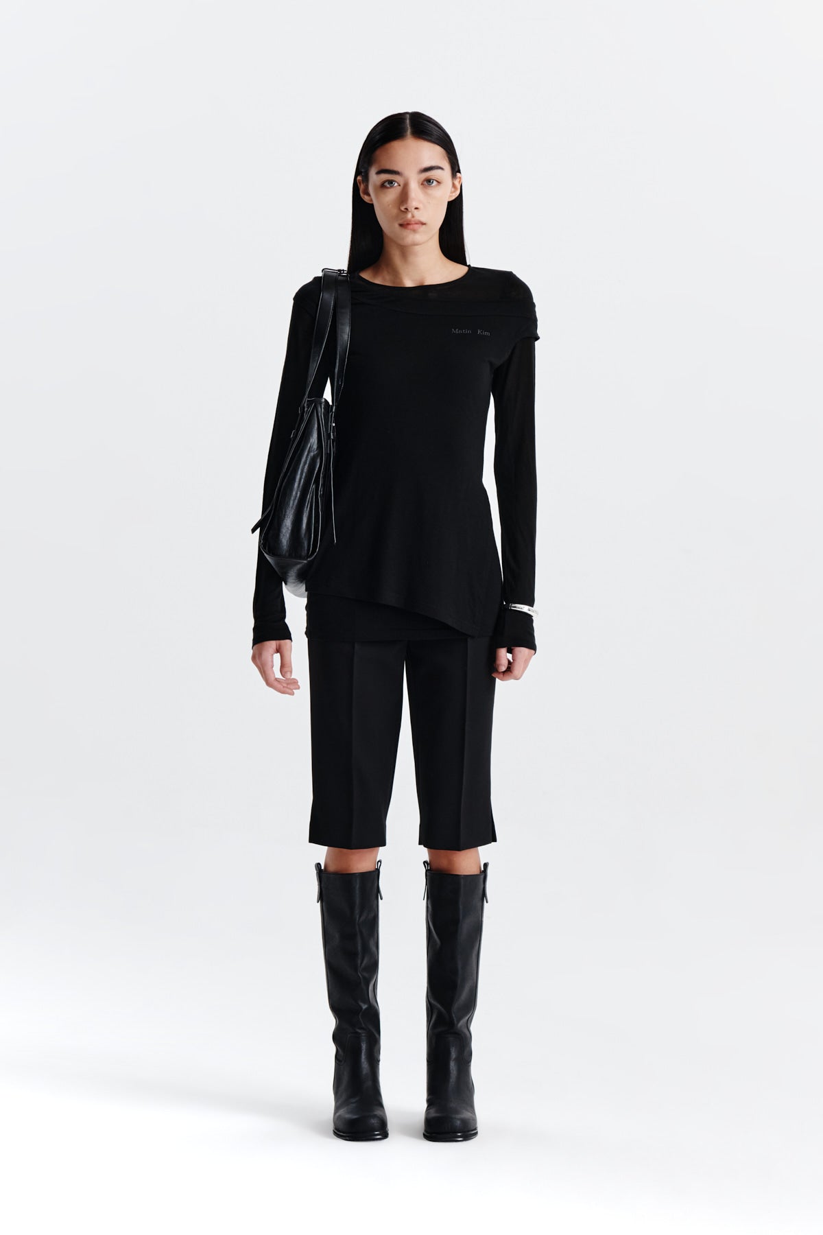 Matinkim Capri Slit Pants IN Black
