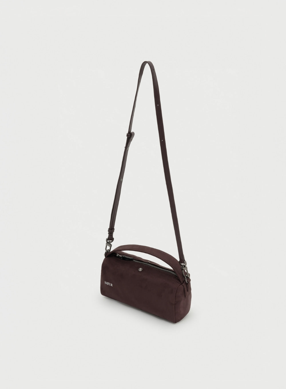 [satur] Verona Synthetic Suede Bag - Brown