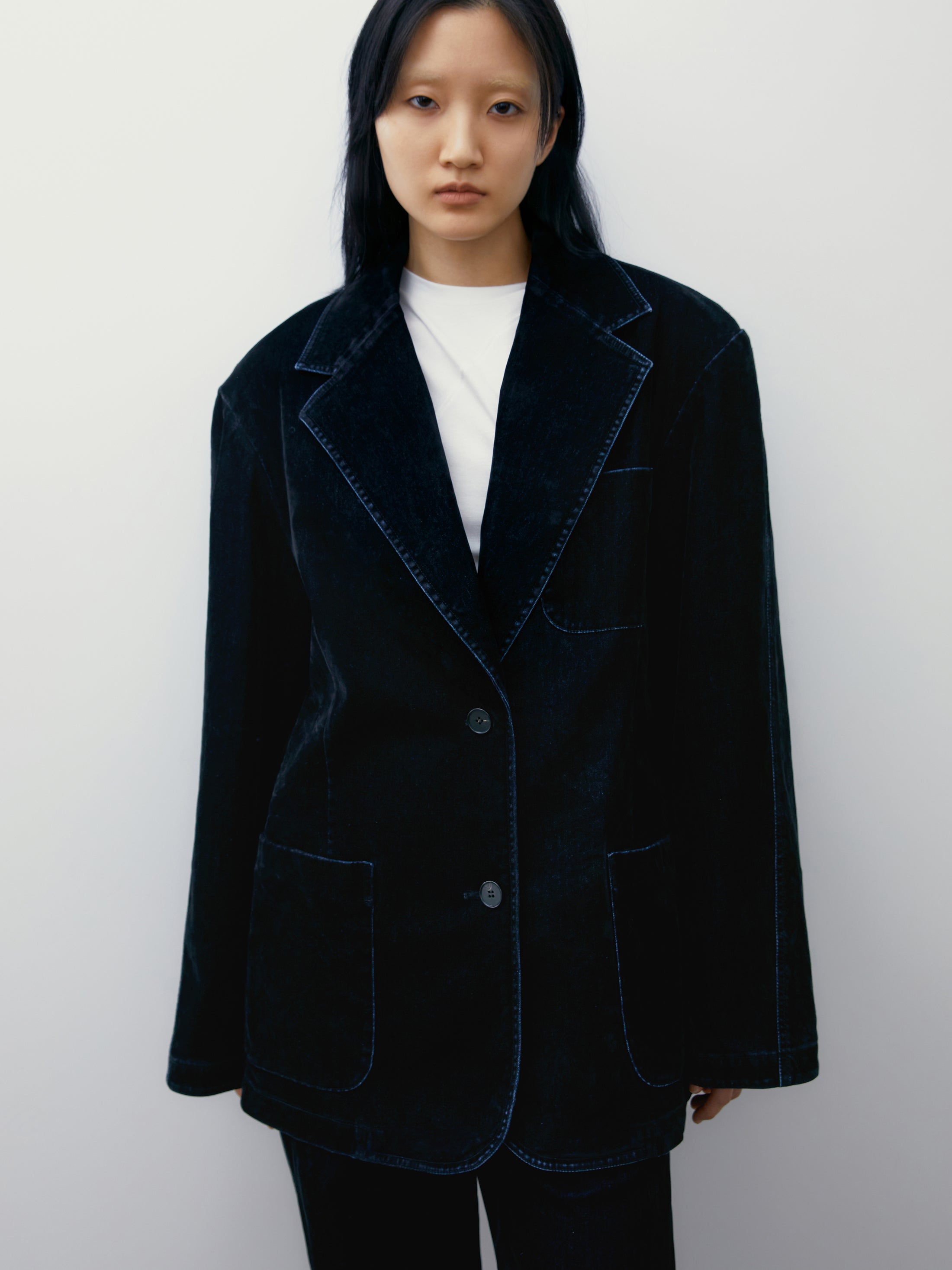 [low_classic] RAGLAN STONE WASHED JACKET
NAVY