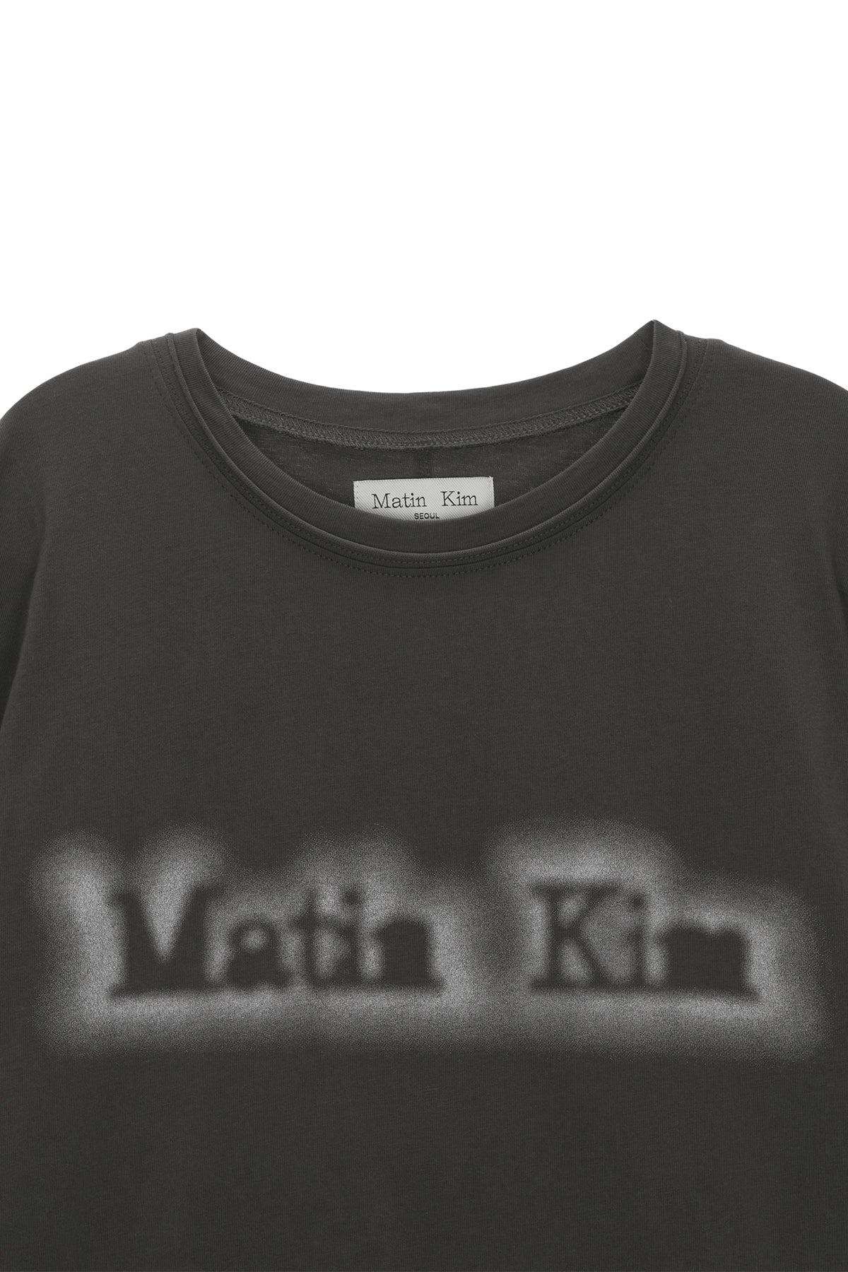 [matinkim] MATIN SHADE LOGO TOP IN CHARCOAL
