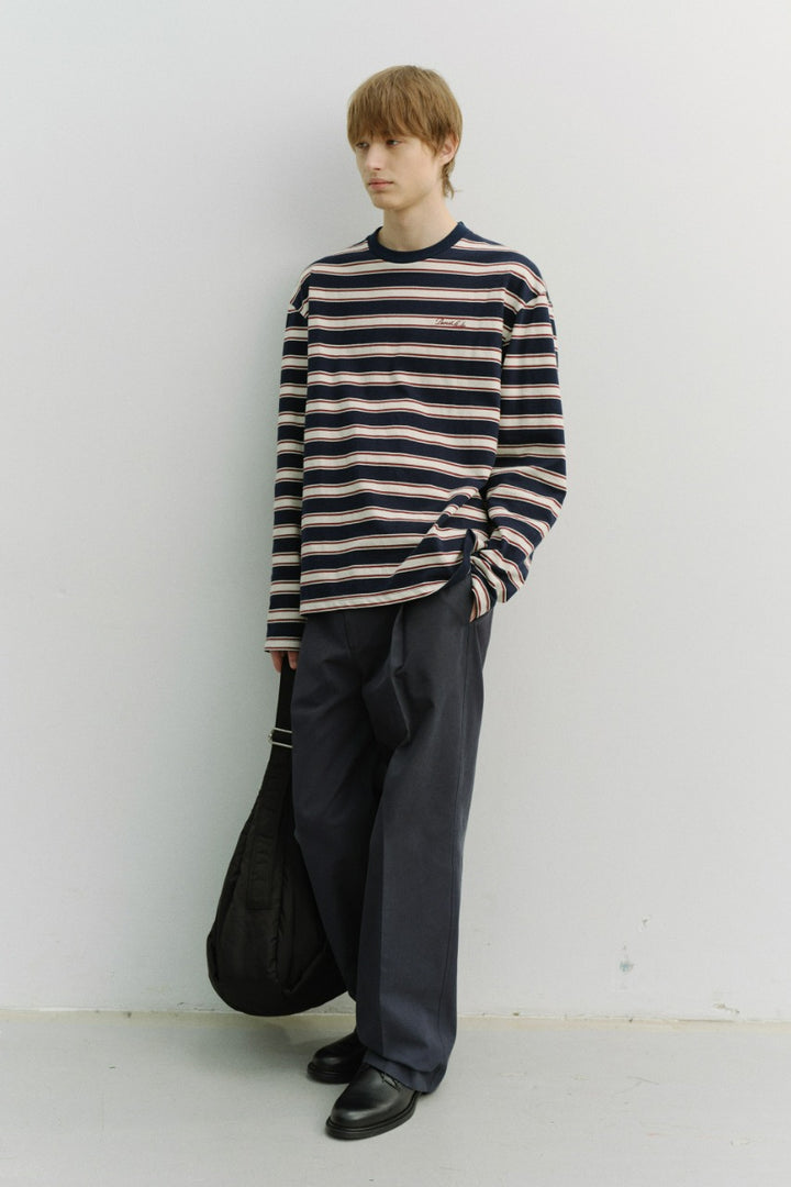 Dunst Unisex Striped T-Shirt Navy Stripe