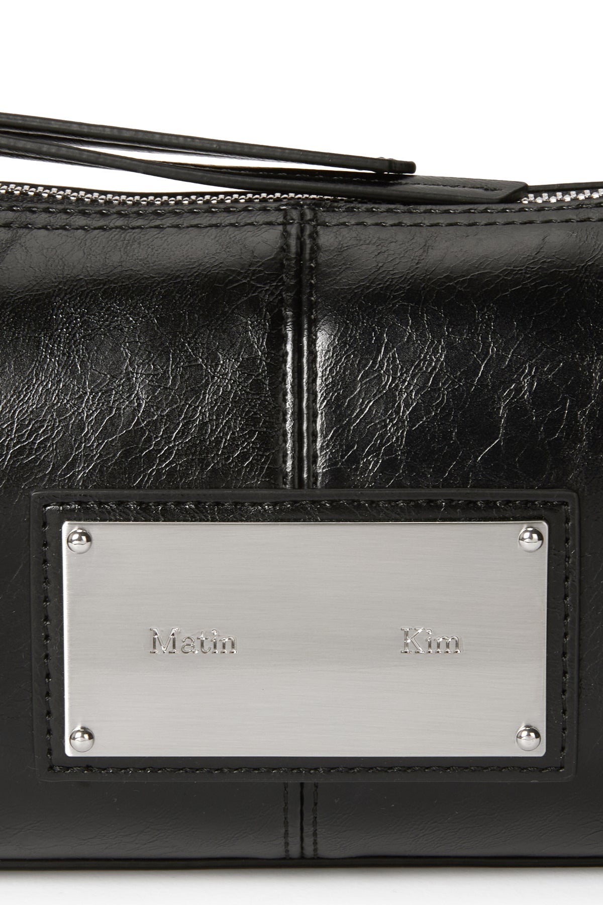 Matinkim Buckle Strap Two Way Mini Bag IN Black