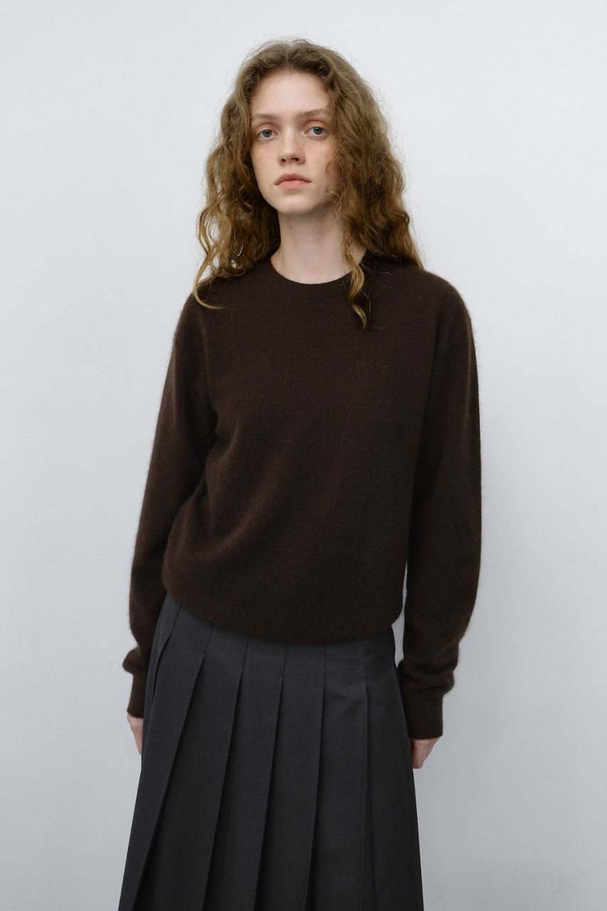 Dunst Unisex Essential Crewneck Sweater Brown