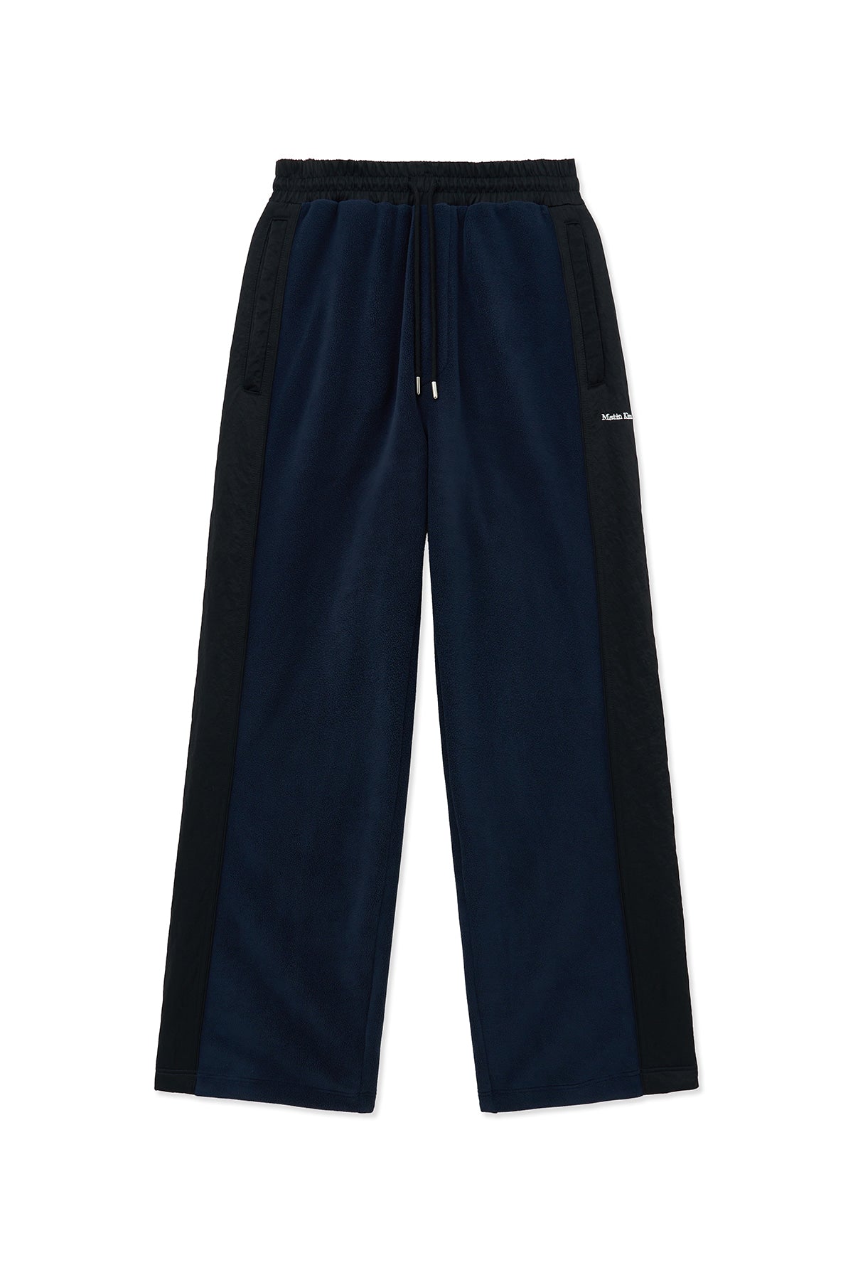 [matinkim] SHERPA FLEECE DRAWSTRING PANTS IN NAVY