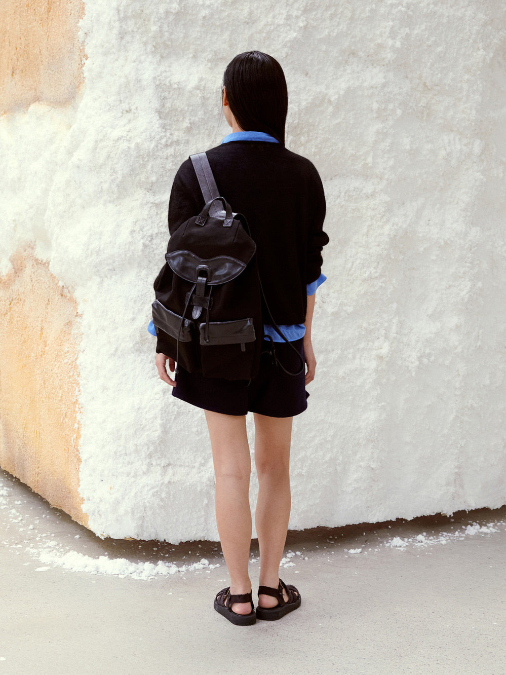 Low Classic Drawstring Fleece Shorts Navy