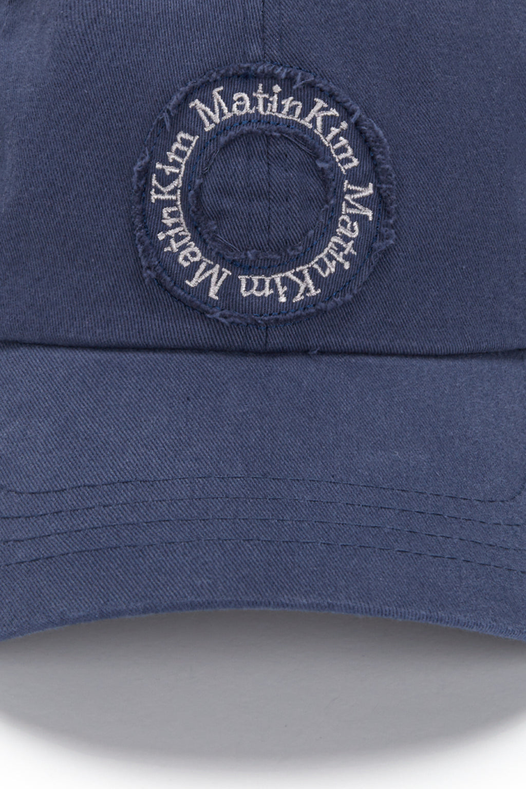 [matinkim] APPLIQUE CIRCLE LOGO BALL CAP IN BLUE