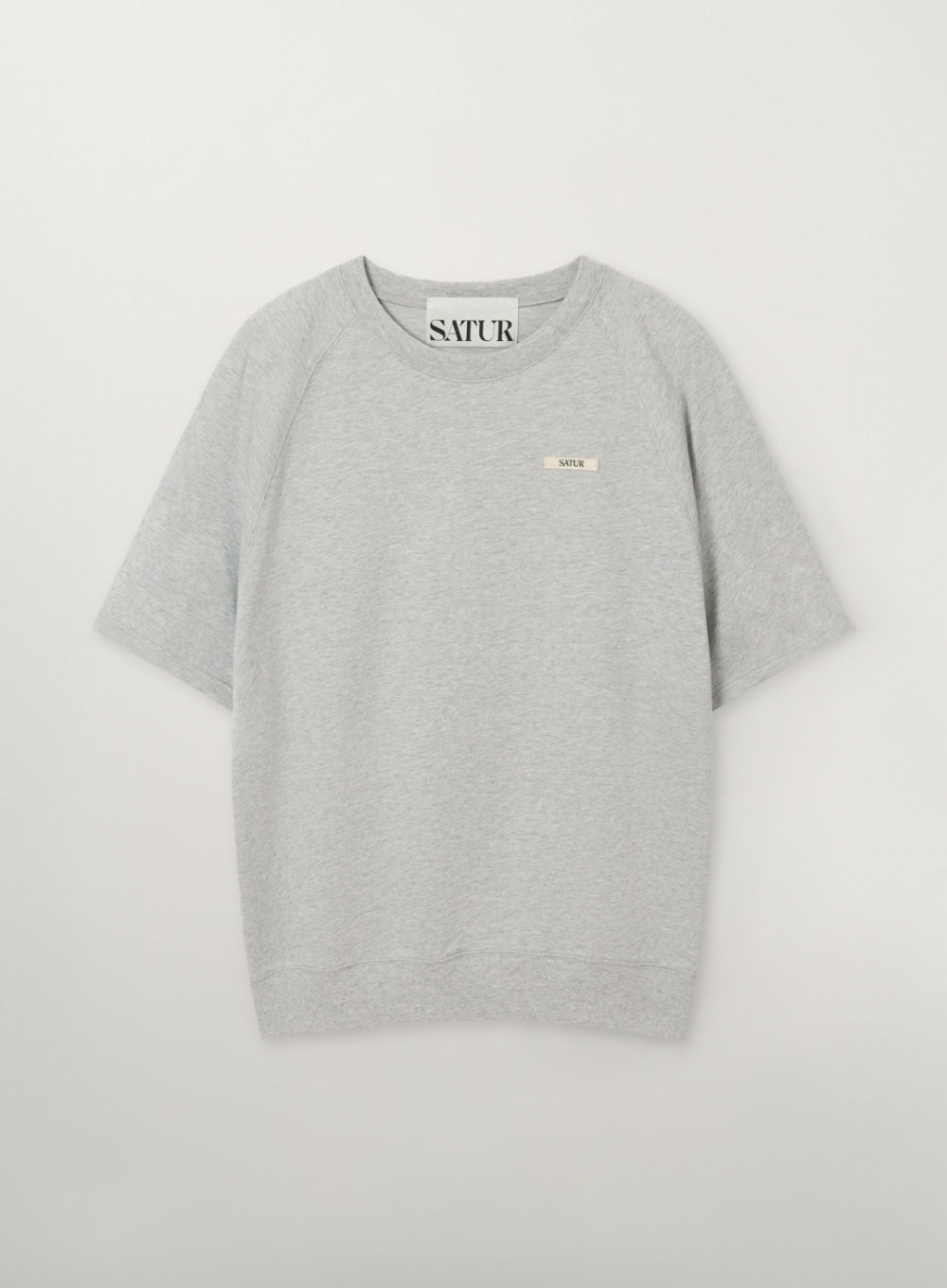 Satur Basic Half Sweatshirt - Melange Gray