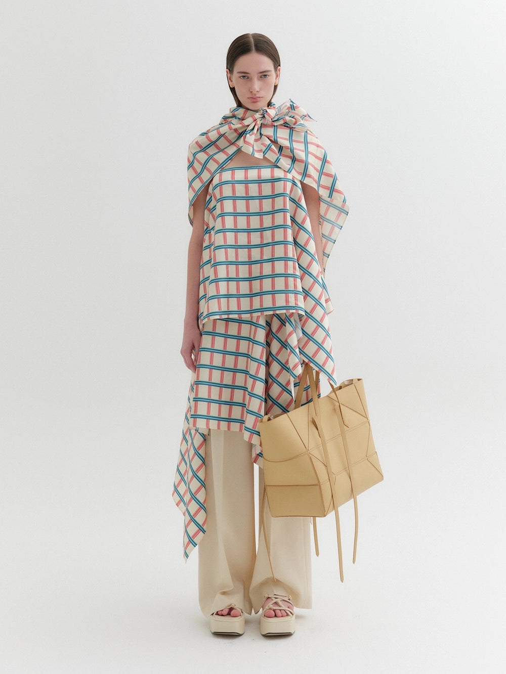 EENK Multi-Way Wrap Scarf - Cream Multi