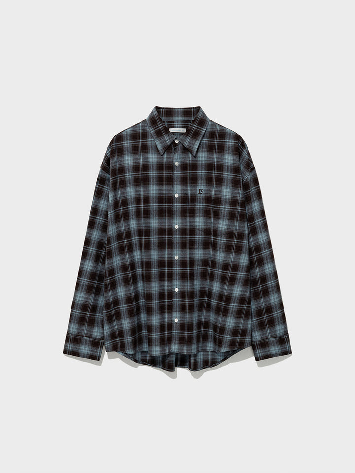Low Classic Oversized Lc Flannel Checked Shirt Brown