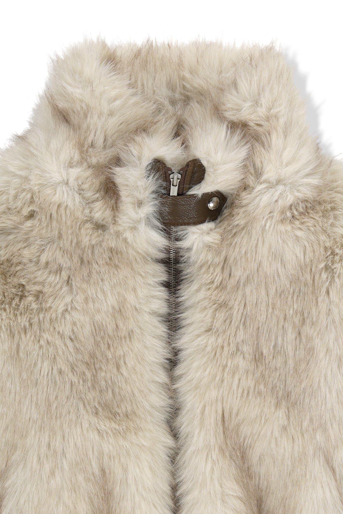 Matinkim Tab Detail Fur Jumper IN Ivory