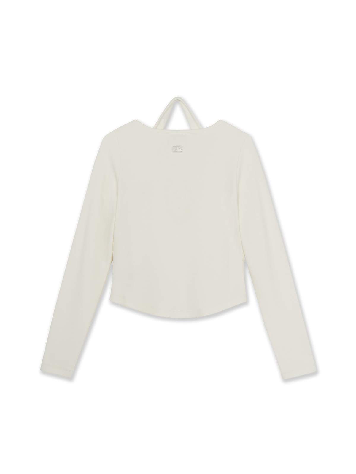 Mlb Women's Basic Henley Neck Layered Slim Semi Crop Long Sleeve T-Shirts
