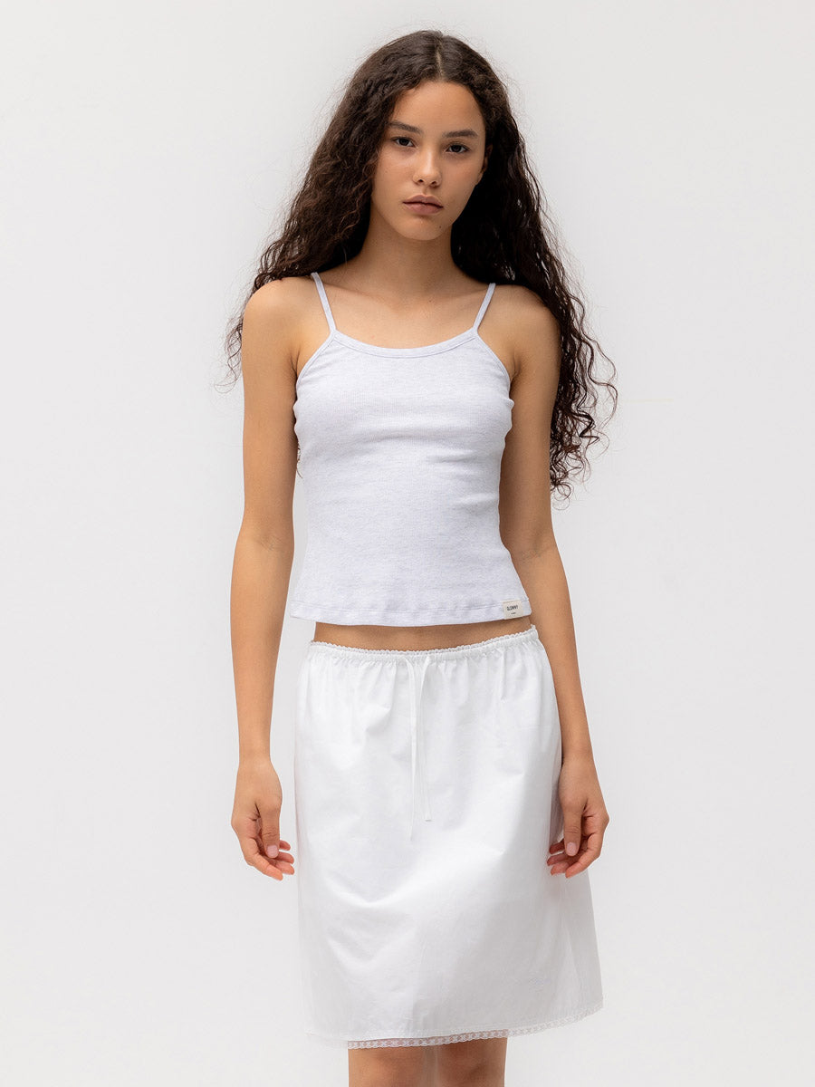 GLOWNY G Fine Rib Camisole (Melange Gray)
