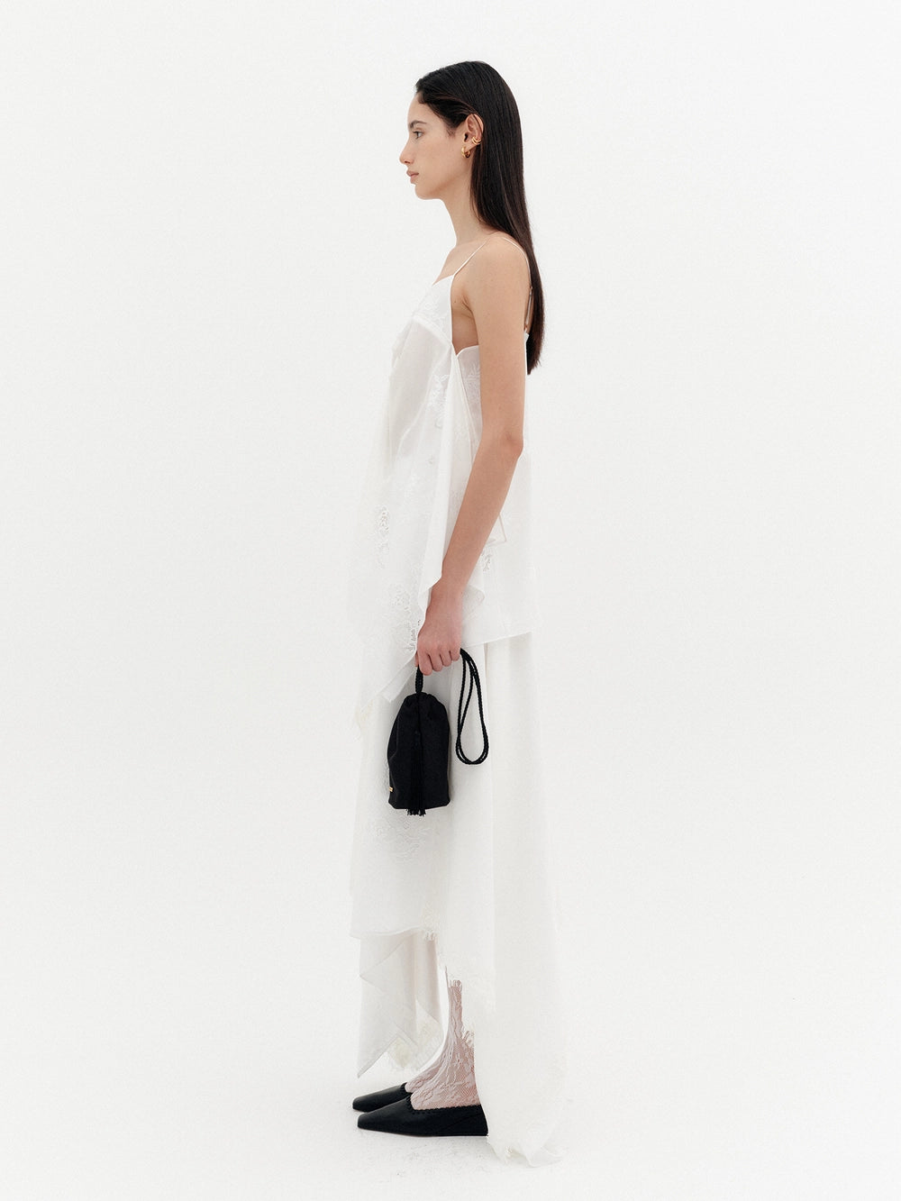 EENK Flowy Layered Skirt - White