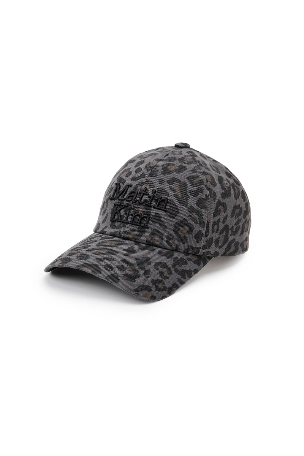 [matinkim] MATIN LEOPARD VOLUME LOGO BALL CAP IN DARK GREY