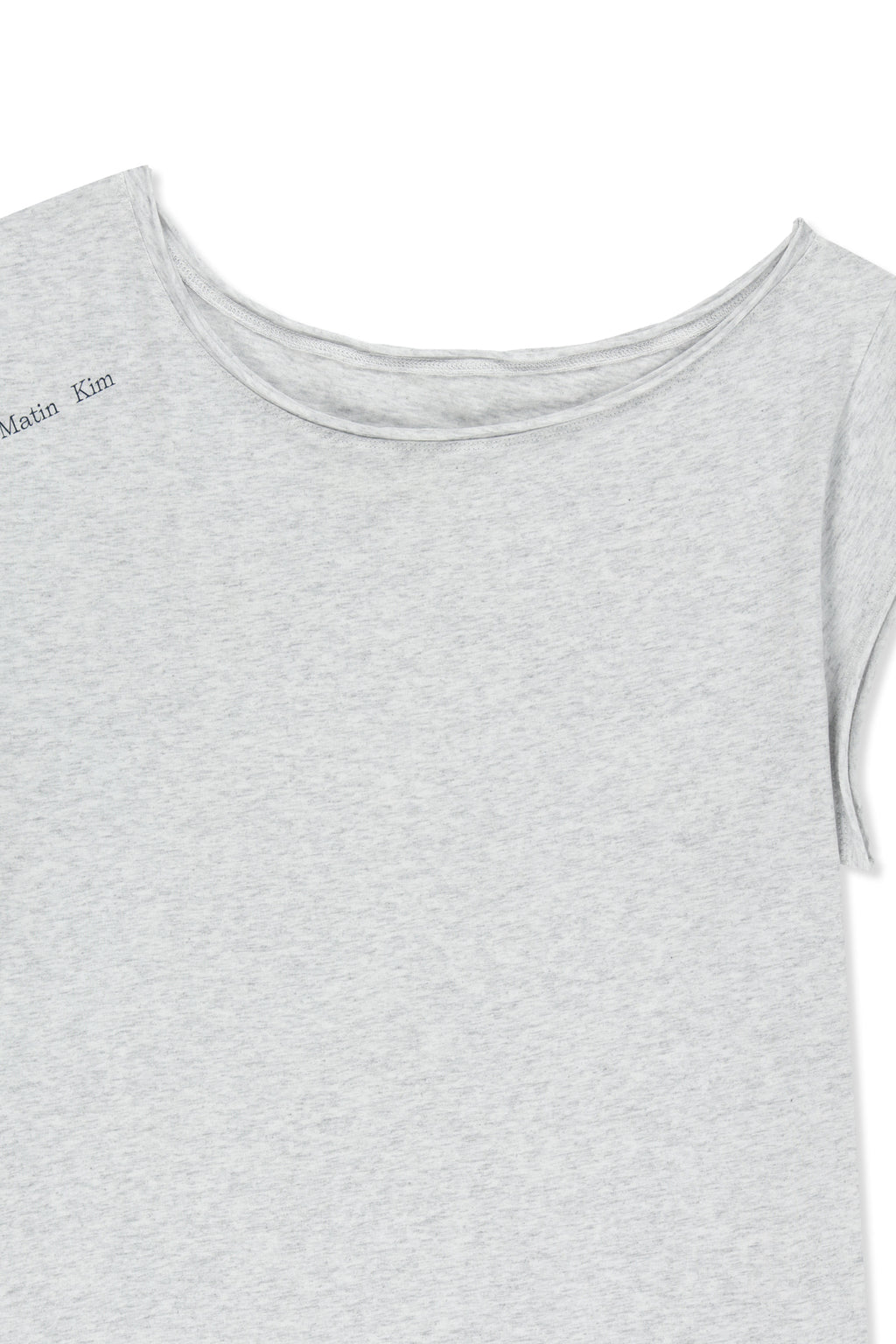 Matinkim Asymmetric Off Shoulder Top IN Light Grey