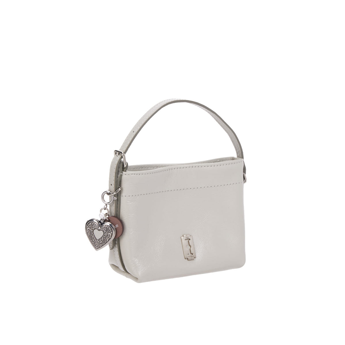 Vunque Heart Memory Leather Charm Piccolo Latte Pink
