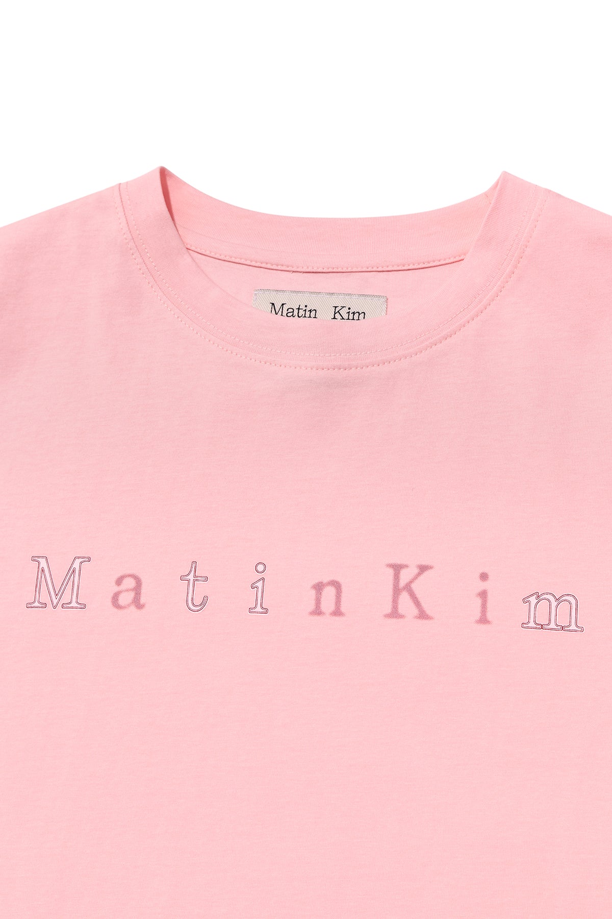 [matinkim] STICKER GRAPHIC LOGO TOP IN PINK