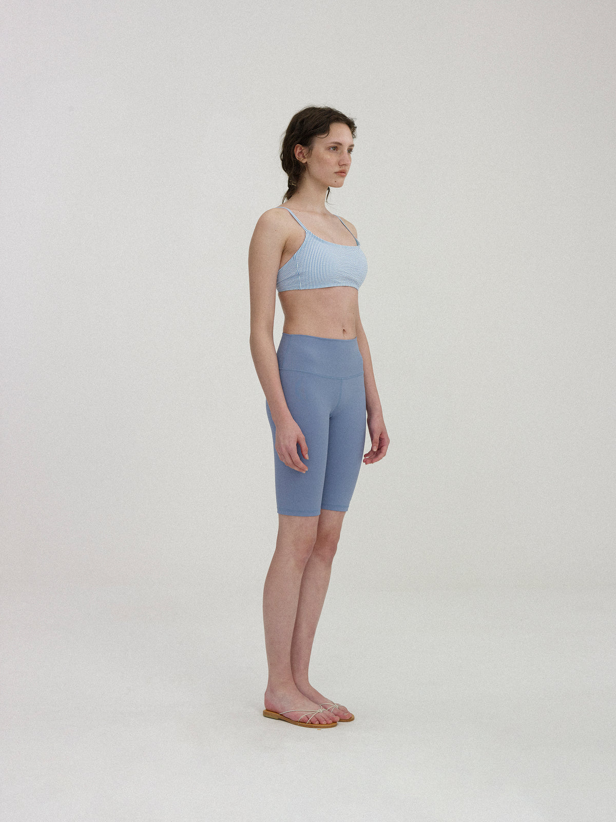 Nothing Written Biker short leggings (Gray blue)