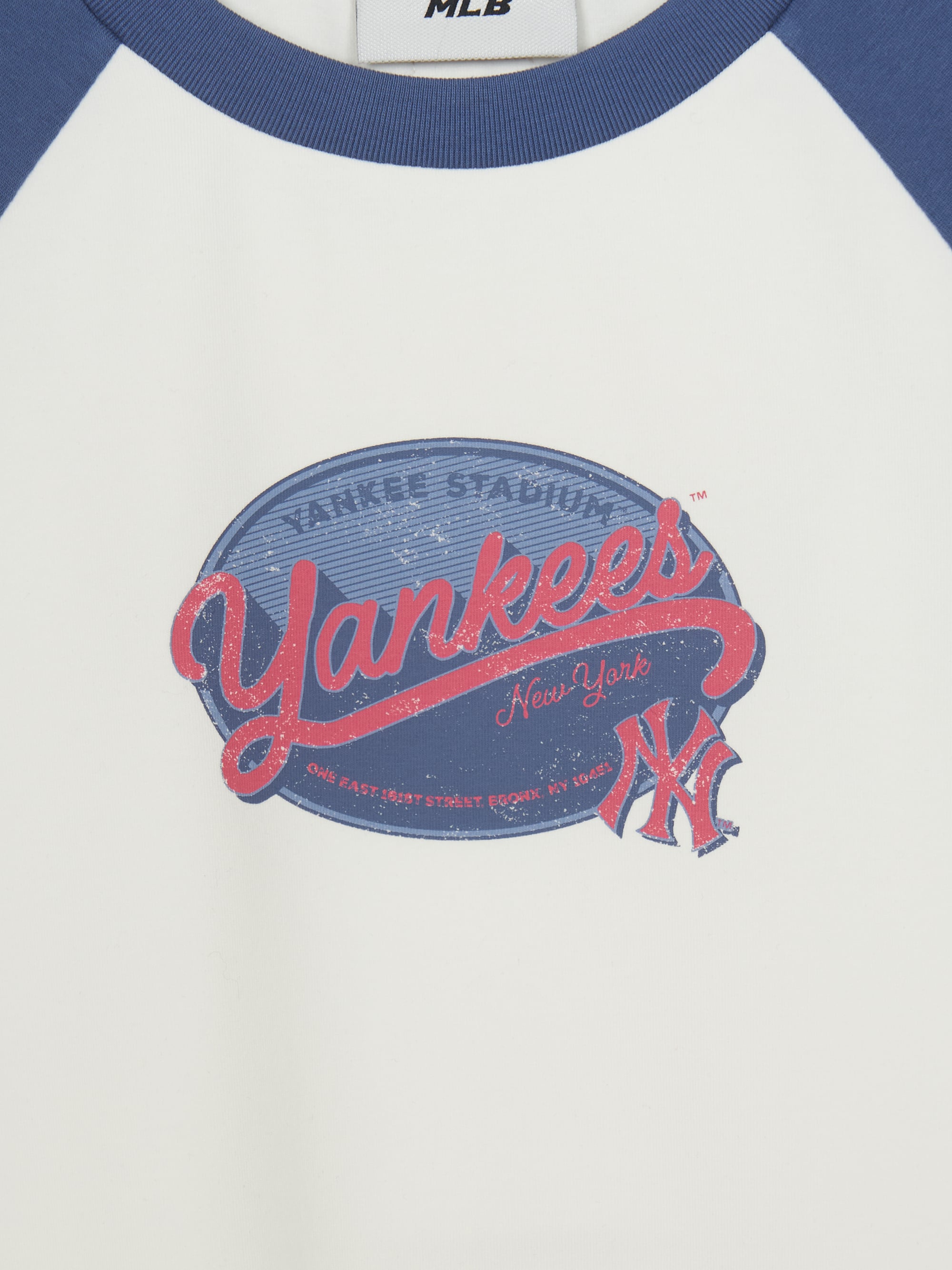 [mlb korea] Women's Vintage Color Block Crop T-Shirt