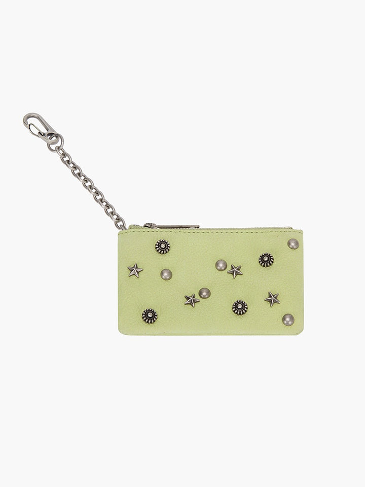 Margesherwood Full Stud Zipper Wallet avocado nubuck
