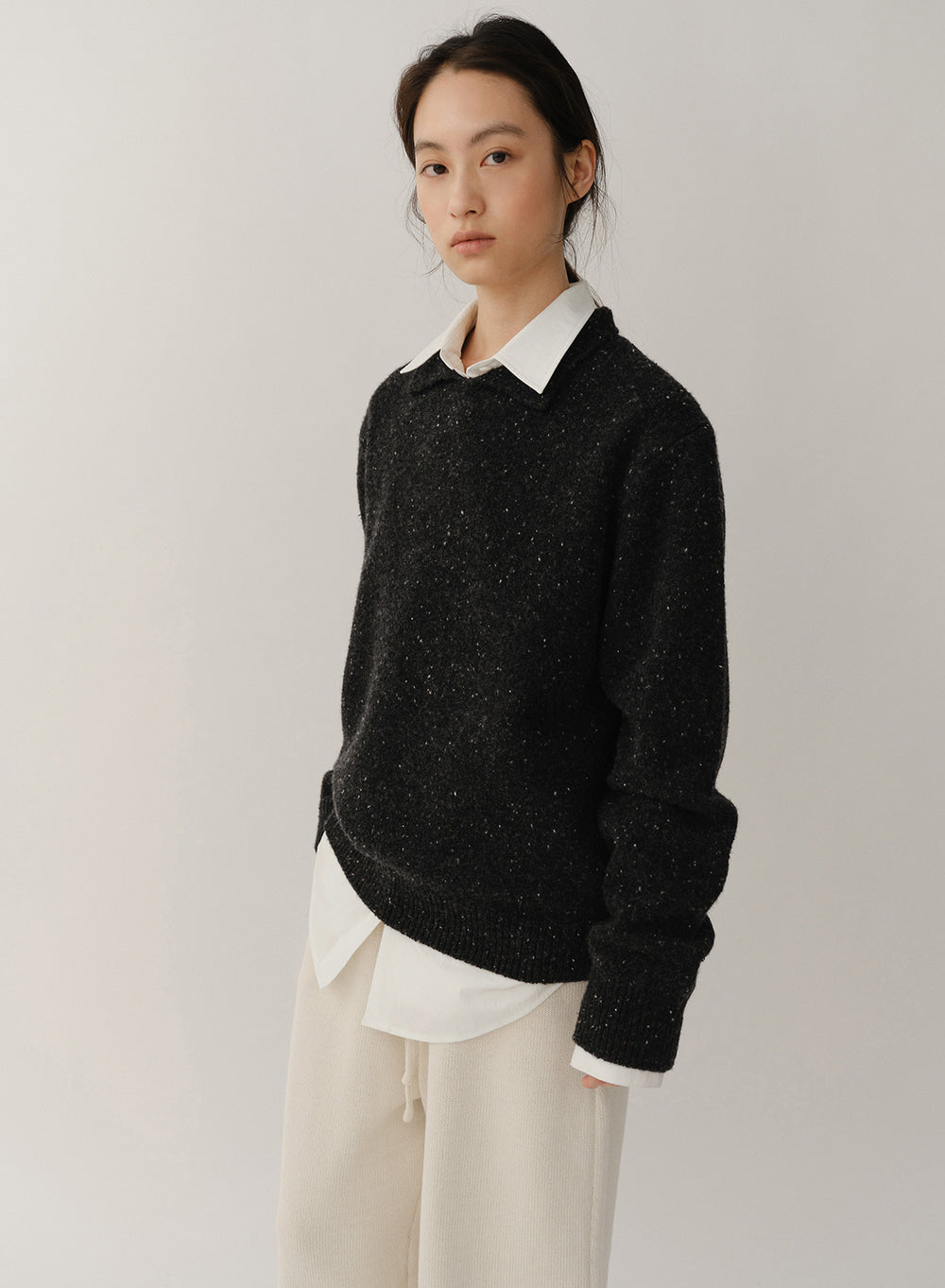 Kindersalmon Olivier Pullover Black-Melange