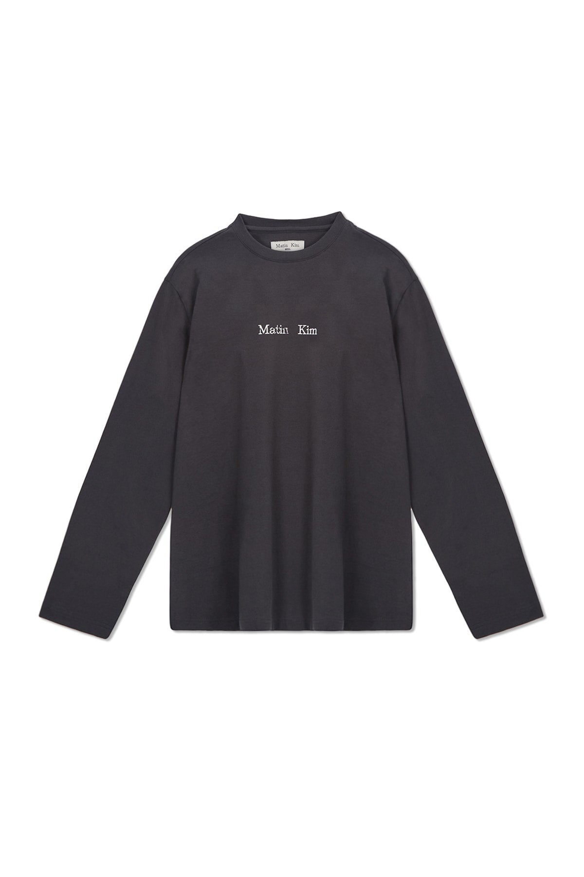 [matinkim] HANGEUL LOGO BIG ARCHIVE LONG SLEEVE IN CHARCOAL