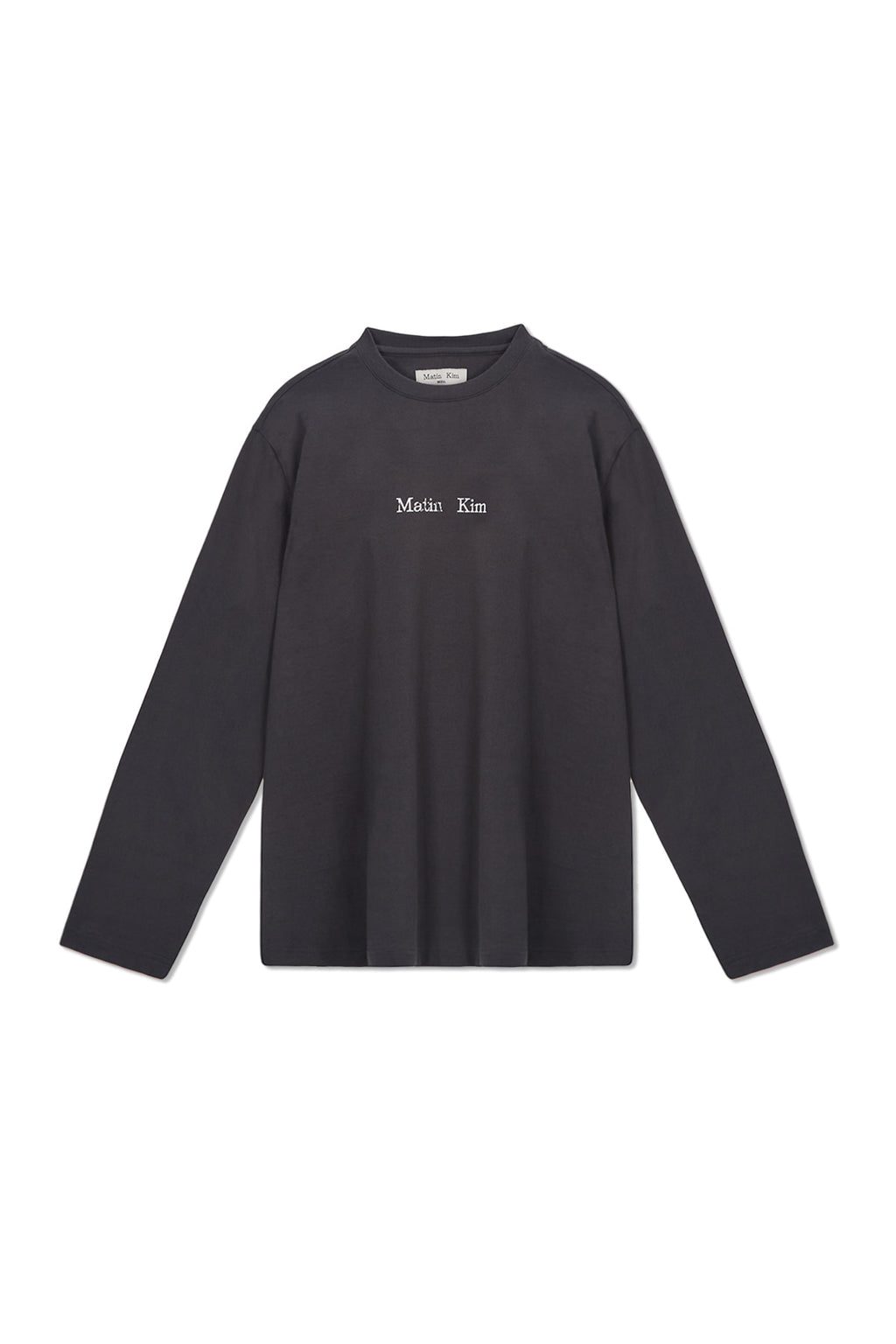 [matinkim] HANGEUL LOGO BIG ARCHIVE LONG SLEEVE IN DARK NAVY