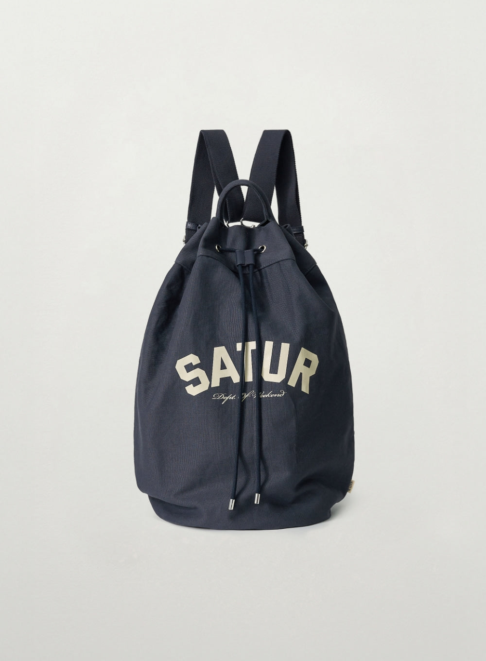 Satur Canvas Draw String Bag - Navy